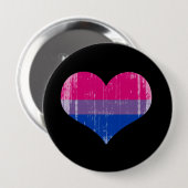 BISEXUAL LOVE Distress.png Ronde Button 4,0 Cm (Voorkant /achterkant)