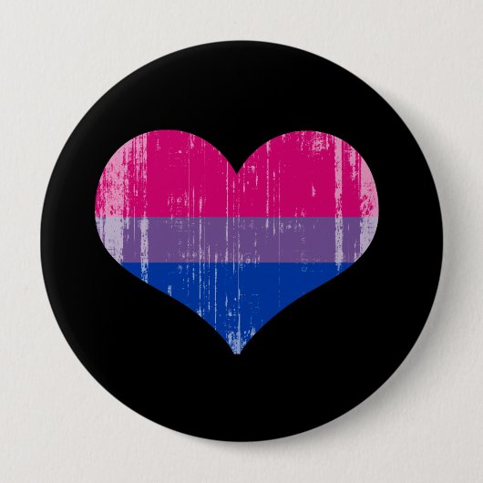 BISEXUAL LOVE Distress.png Ronde Button 4,0 Cm (Voorkant)
