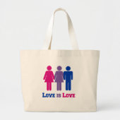 Bisexual Love Grote Tote Bag (Voorkant)