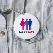 Bisexual Love is Love - Ronde Button 4,0 Cm (In situ)
