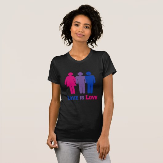 Bisexual Love is Love - T-shirt (Voorkant volledig)