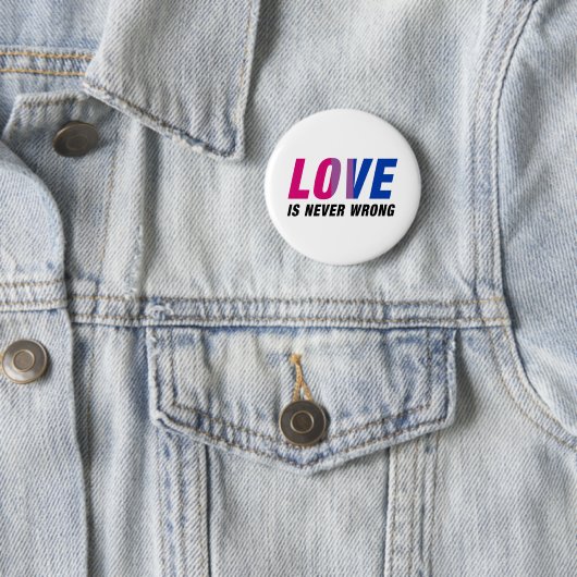 Bisexual Love is nooit verkeerd Ronde Button 5,7 Cm (In situ)