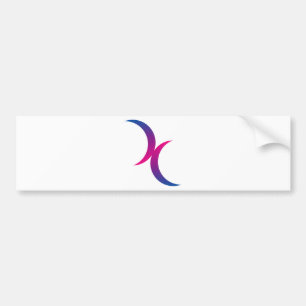 Bisexual maansymbool bumpersticker