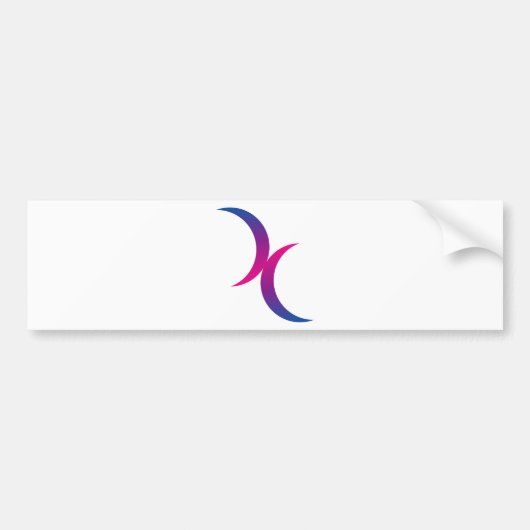 Bisexual maansymbool bumpersticker (Voorkant)