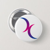 Bisexual maansymbool ronde button 5,7 cm (Voorkant /achterkant)