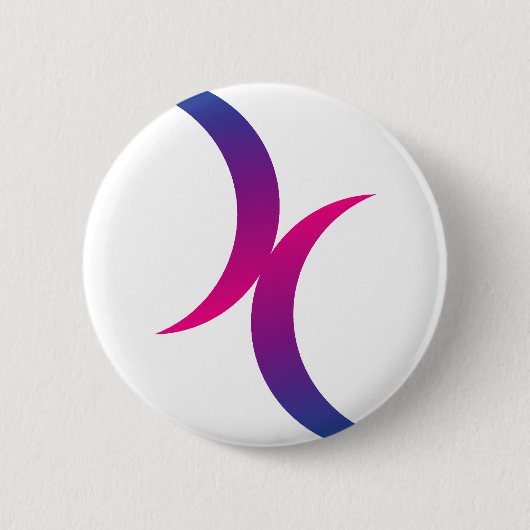 Bisexual maansymbool ronde button 5,7 cm (Voorkant)