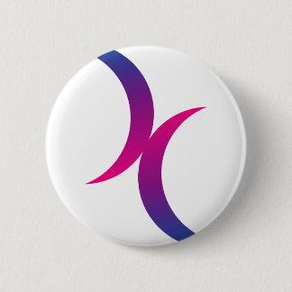 Bisexual maansymbool ronde button 5,7 cm