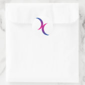 Bisexual maansymbool ronde sticker (Tas)