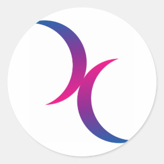Bisexual maansymbool ronde sticker