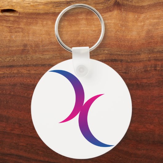 Bisexual maansymbool sleutelhanger (Voorkant)