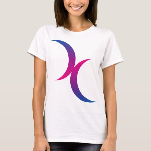 Bisexual maansymbool t-shirt (Voorkant)