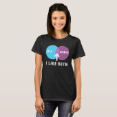 bisexual men women i like both venn diagram lgbt p t-shirt (Voorkant volledig)