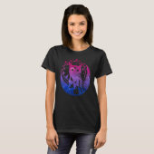 Bisexual Moon Space Cat Lgbt Gay Pride Wi T-shirt (Voorkant volledig)