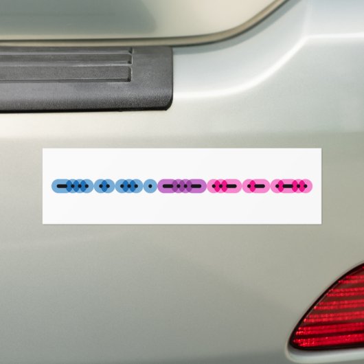 Bisexual Morse Code Bar Bumpersticker (Op auto)
