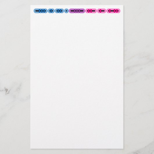 Bisexual Morse Code Bar Stationery Briefpapier (Voorkant)