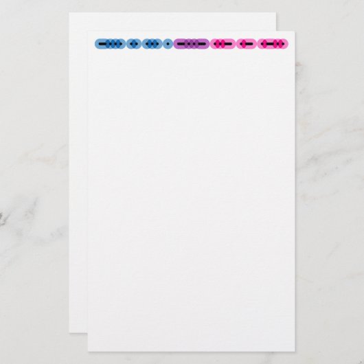 Bisexual Morse Code Bar Stationery Briefpapier (Voorkant / Achterkant)