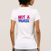 Bisexual Not Phase Heart Custom Word Art T-shirt (Achterkant)
