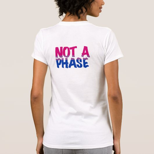 Bisexual Not Phase Heart Custom Word Art T-shirt (Achterkant)