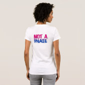 Bisexual Not Phase Heart Custom Word Art T-shirt (Achterkant volledig)