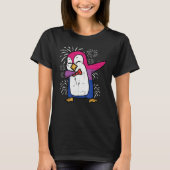 Bisexual Penguin Dab Bi Flag Pride Month Lgbt Men  T-shirt (Voorkant)