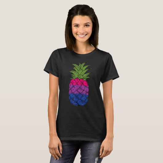Bisexual Pineapple Bi Pride LGBTQ Pineapple Pride T-shirt (Voorkant volledig)