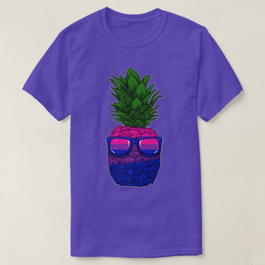 Bisexual Pineapple Sunbril LGBT-Q Subtle Bi Pri T-shirt (Design voorkant)
