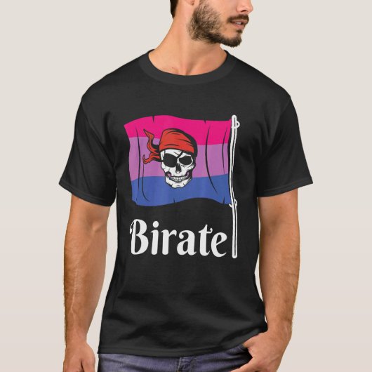 Bisexual Pirate Birate Lgbtq  Lgbt Gay Pride Tee T-shirt (Voorkant)