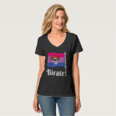 Bisexual Pirate Birate Lgbtq Lgbt Gay Pride Tee T-shirt (Voorkant volledig)