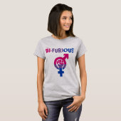 Bisexual Power BI-FURIOUS LGBT Pride T-shirt (Voorkant volledig)