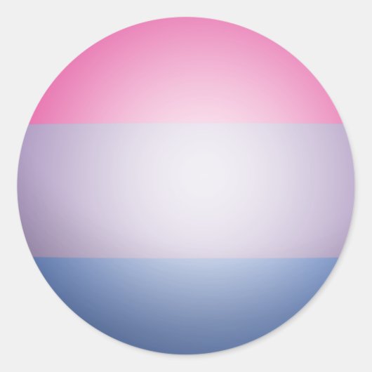 BISEXUAL PRIDE 3D KLEUREN - PNG.NL RONDE STICKER (Voorkant)