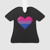 Bisexual Pride 8-bits Pixel Heart Ornament (achterkant)