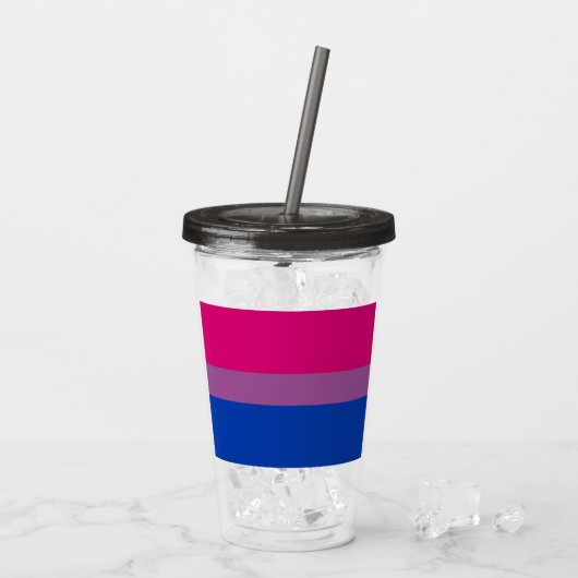 Bisexual Pride! Acryl Drinkbeker (Achterkant ijs)