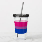 Bisexual Pride! Acryl Drinkbeker (Achterkant)