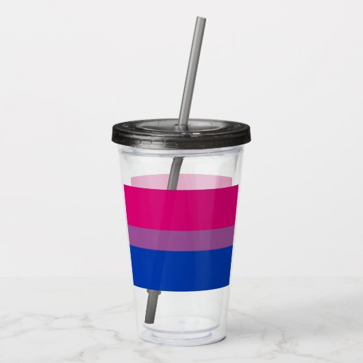 Bisexual Pride! Acryl Drinkbeker (Achterkant)