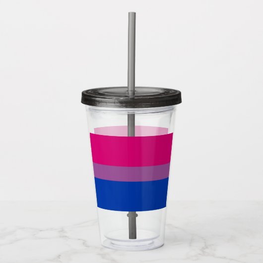 Bisexual Pride! Acryl Drinkbeker (Voorkant)