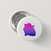 Bisexual Pride Anatomical Heart Ronde Button 3,2 Cm (Voorkant /achterkant)