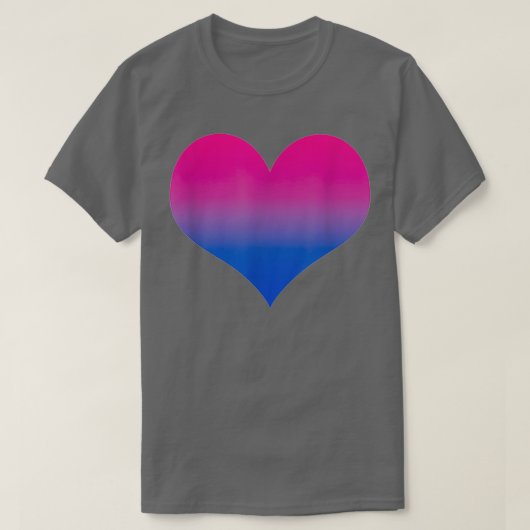 Bisexual Pride Bi Flag Heart Gradient Lgbtq Love T-shirt (Design voorkant)
