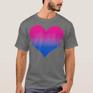 Bisexual Pride Bi Flag Heart Gradient Lgbtq Love T-shirt