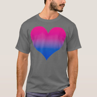 Bisexual Pride Bi Flag Heart Gradient Lgbtq Love T-shirt