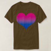 Bisexual Pride Bi Flag Heart Gradient Lgbtq Love T-shirt (Design voorkant)