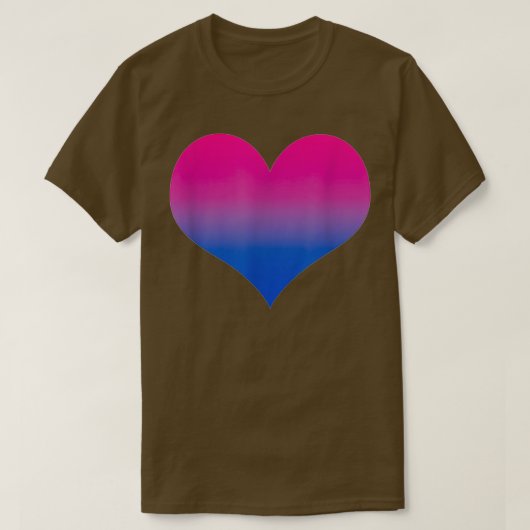 Bisexual Pride Bi Flag Heart Gradient Lgbtq Love T-shirt (Design voorkant)