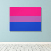 Bisexual Pride (Bi-vlag) Canvas Afdruk (Insitu (Houten vloer))
