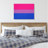 Bisexual Pride (Bi-vlag) Canvas Afdruk (Insitu (Slaapkamer))