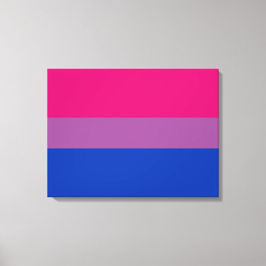 Bisexual Pride (Bi-vlag) Canvas Afdruk (Voorkant)