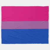 Bisexual Pride (Bi-vlag) Fleece Deken (Voorkant (Horizontaal))