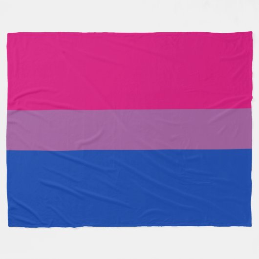Bisexual Pride (Bi-vlag) Fleece Deken (Voorkant (Horizontaal))