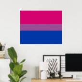 Bisexual Pride (Bi-vlag) Poster (Thuiskantoor)