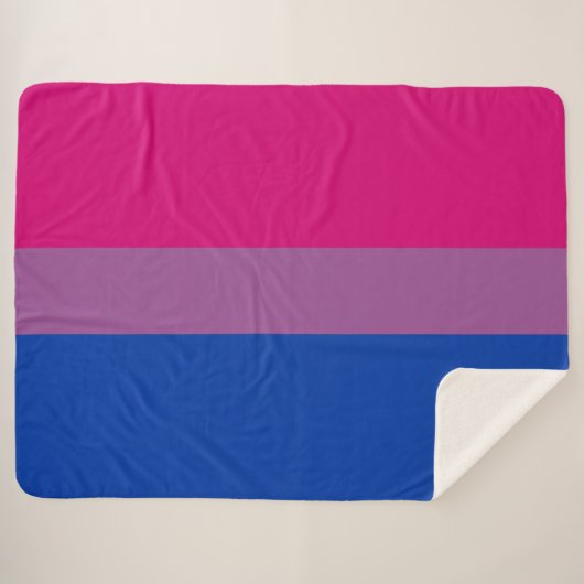 Bisexual Pride (Bi-vlag) Sherpa Deken (Voorkant (horizontaal))