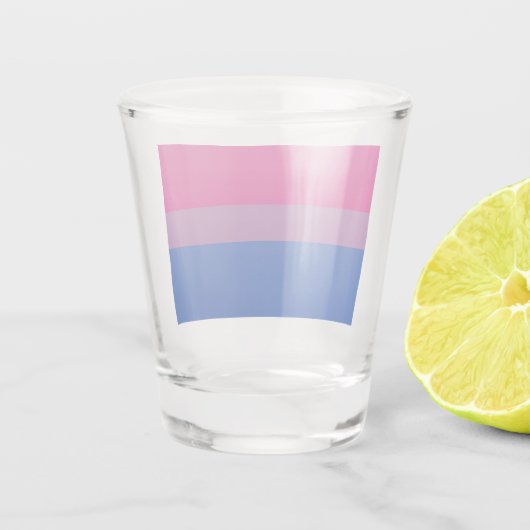 Bisexual Pride (Bi-vlag) Shot Glas (Achterkant)