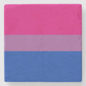 Bisexual Pride (Bi-vlag) Stenen Onderzetter (Voorkant)